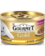 Canned food for cats GOURMET Gold mousse with duck and turkey, 85 g