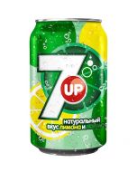 Carbonated drink 7UP, 0.33 l