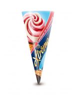 Vanilla ice cream EXTREME Strawberry cone, 120 ml