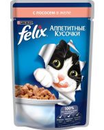 FELIX cat food with salmon in jelly with cod flavor, 85g
