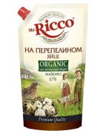 Mayonnaise MR.RICCO Organic with quail egg 67%, 400 g