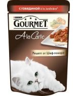 GOURMET Ala carte cat food with beef, 85 g