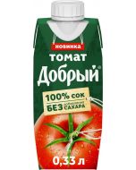 Dobry Tomato juice with pulp, 0.33 l
