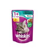 Wet food for cats WHISKAS jelly with rabbit and vegetables, 85 g