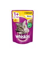Wet cat food WHISKAS jelly with chicken 85 grams