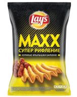 Chips LAYS Maxx Super corrugated BBQ chicken wings, 145 g