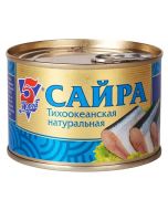 Canned fish 5 SEA Natural saury, 250 g
