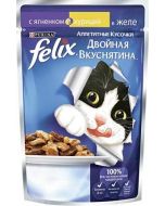 FELIX cat food lamb and chicken in jelly, 85 g