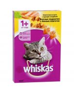 Dry food for cats WHISKAS Delicious pads with delicate pate, Appetizing assortment with chicken and turkey 350 grams