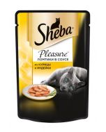 Wet food for adult cats SHEBA Pleasure slices in sauce. Chicken and turkey 85 grams