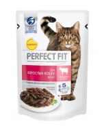 Perfect Fit Adult Wet Cat Food with Beef and Sauce 85 grams