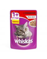 Wet food for cats WHISKAS beef and lamb jelly, 85 g