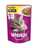 Wet food for cats WHISKAS jelly with chicken, 85 g