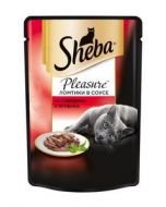 Wet food for adult cats SHEBA Pleasure slices in sauce. Beef and lamb 85 grams