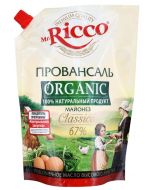Mayonnaise MR.RICCO Organic Provencal Classico 67%, 800 ml