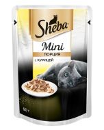 Wet food with chicken for adult cats SHEBA Mini, 50 g