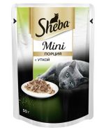 Wet food with duck for adult cats SHEBA Mini, 50 g