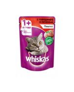 Wet food for cats WHISKAS beef pate with liver 85 grams