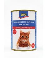 ARO Cat Food with Beef, 415g