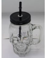 Lemonade mug with lid SKULL, 485 ml