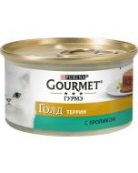 Canned food for cats GOURMET Gold pieces in pate with French rabbit, 85g