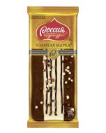 Decorated chocolate with peanuts Zolotaya Marka® Duet in Dairy "RUSSIA" - GENEROUS SOUL! ®, 85 g