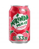 Carbonated drink Mix-it MIRINDA, strawberry and lychee flavor, 0.33 l