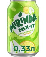 Carbonated drink mix pineapple-pear MIRINDA, 0.33 l