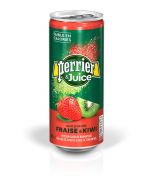 Carbonated drink PERRIER & amp; Juice Strawberry and Kiwi, can, 0.25 L