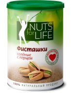 Pistachio fried NUTS FOR LIFE, salted with pepper, 175 g