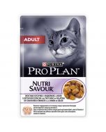 Wet food PURINA Pro Plan Nutri Savor for adult cats, with turkey in jelly, 85 g