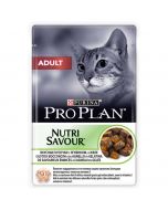 Wet food PURINA Pro Plan Nutri Savor for adult cats with lamb in jelly, 85 g