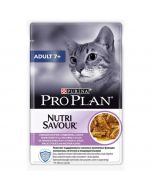 Wet food PURINA Pro Plan Nutri Savor for adult cats over 7 years old with turkey in sauce, 85 g