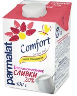 Cream PARMALAT Low-lactose UHT without milk fat substitute 20%, 0.5 l