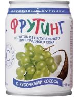 FRUITING drink from natural grape juice with pieces of coconut, 0.238l