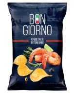 Chips BON GIORNO Shrimp taste in white wine, 90 g