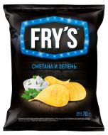 Chips FRYS Sour cream with herbs, 70 g