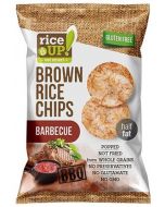 RICE UP Puffed Brown Rice Chips, BBQ, 60 g