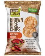RICE UP Puffed Brown Rice Chips Chili Pepper, 60 g
