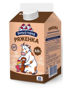 Ryazhenka WHITE CITY 4%, 500g