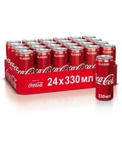 Carbonated drink COCA-COLA Classic, 24x0.330 l