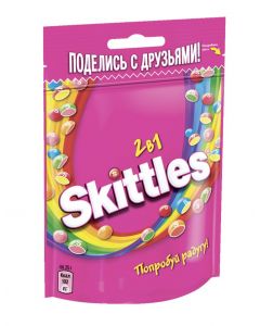 Dragee SKITTLES 2 in 1, 100 g