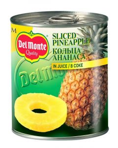 DELMONTE ring pineapples in juice, 435 g