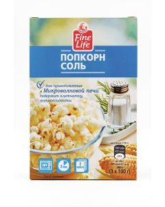 Popcorn FINE LIFE salt, 3x100g