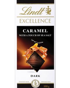 Excellence Lindt dark chocolate with caramel and sea salt 100 g