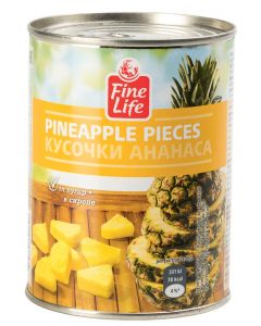 Pineapple FINE LIFE pieces in syrup, 560g
