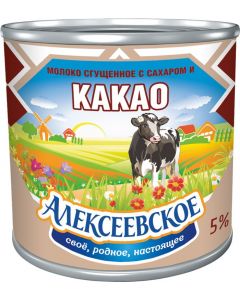 Condensed milk with cocoa ALEKSEEVSKOE tu, 380g