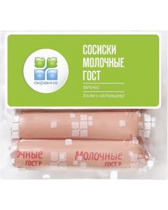 Cooked sausages OKRAINA dairy GOST, 420g