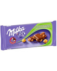 Milk chocolate milka with hazelnuts, 90g