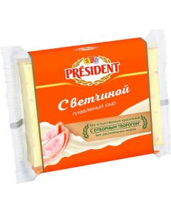 Processed cheese PRESIDENT Master of Sandwiches with ham bzmzh, 150 g